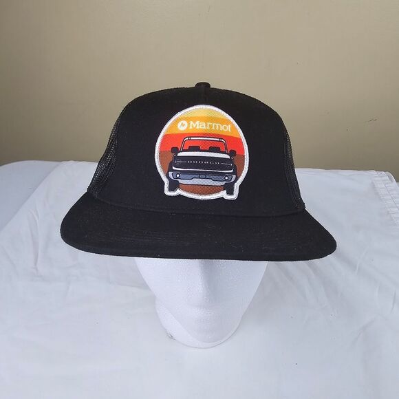 Marmot Bronco Cap Hat Adult Mens SnapBack Trucker Meshback Car Embroidered Logo - Picture 1 of 7